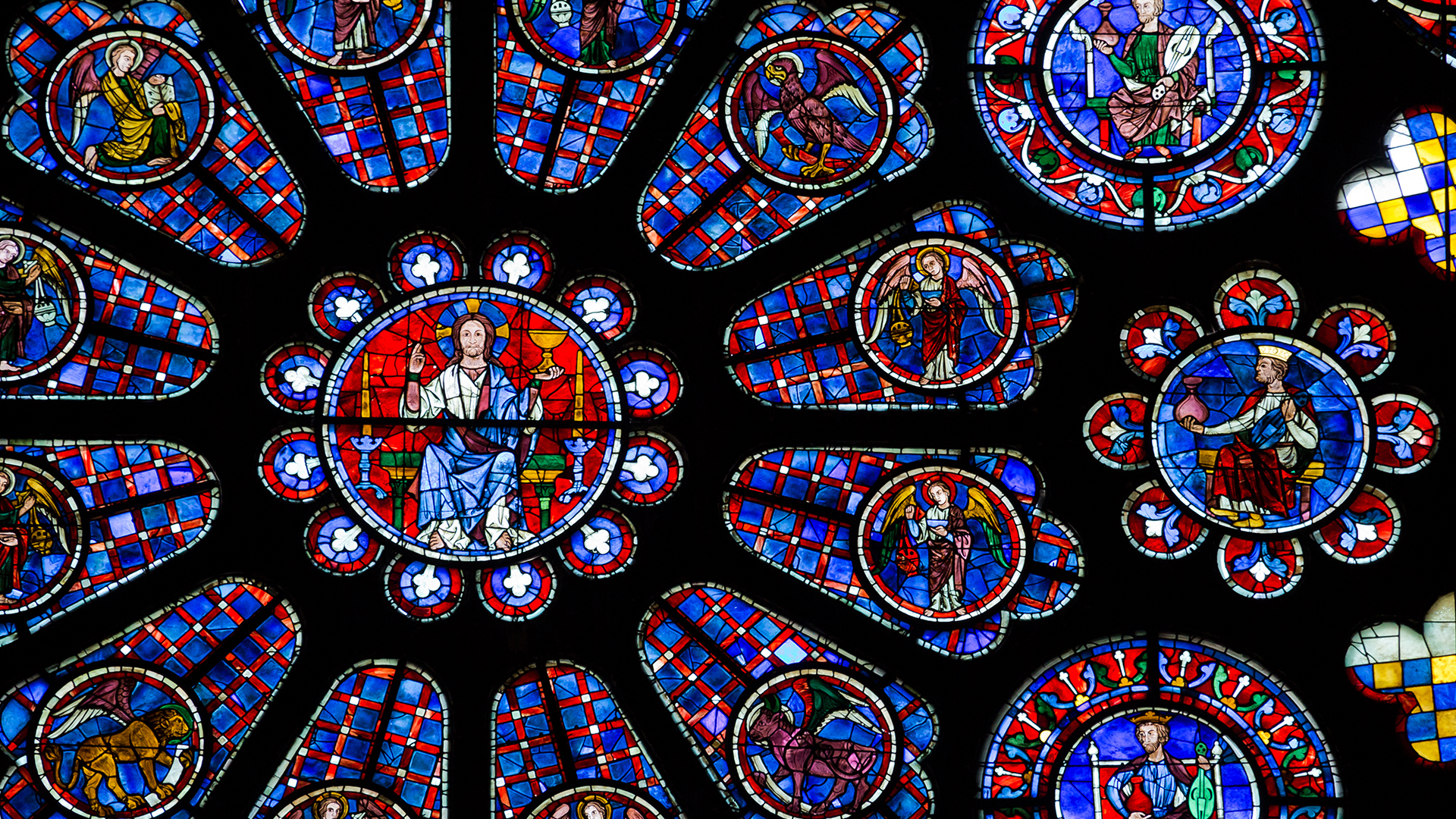 South Rose window (12th century), Chartres Cathedral, Chartres, France. Photo: Rick Steves’ Europe.